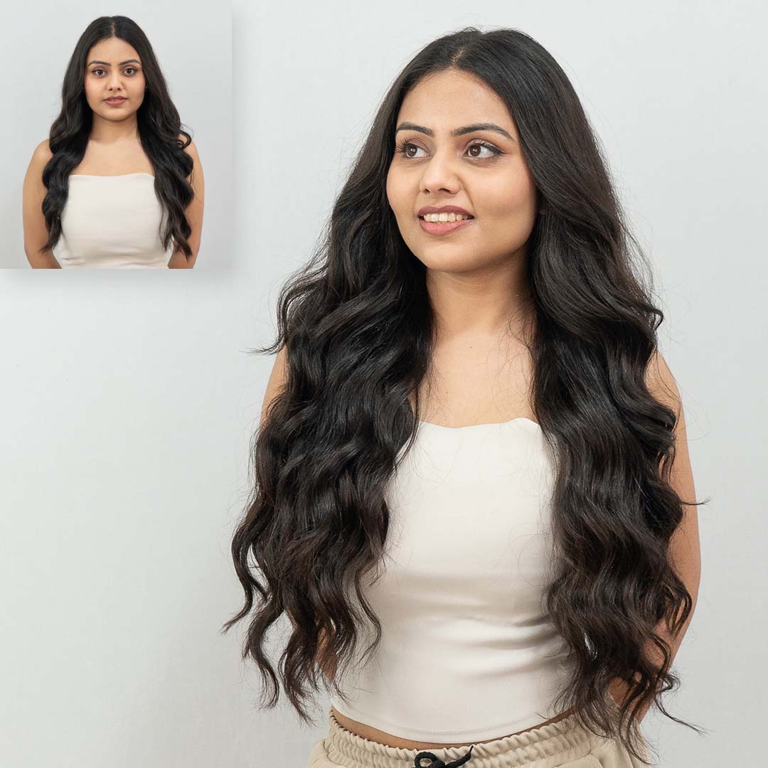 3D Half Head Wig
